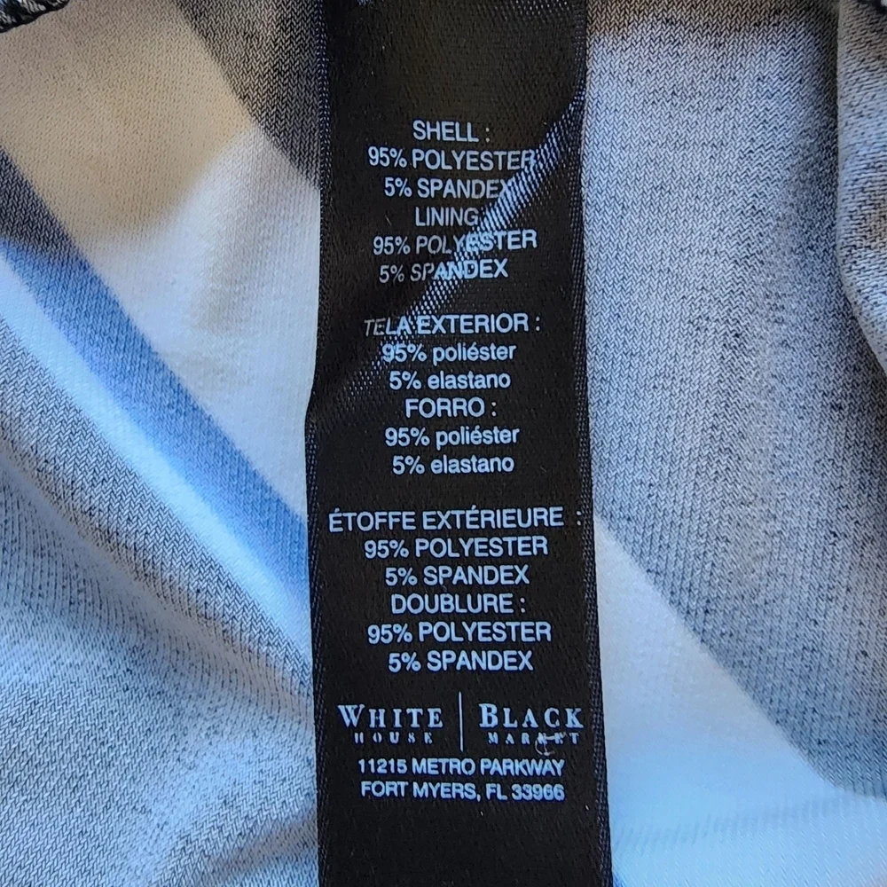 White House Black Market Stripe Keyhole Tunic Dress Blue Black – XXS - Picture 7 of 8